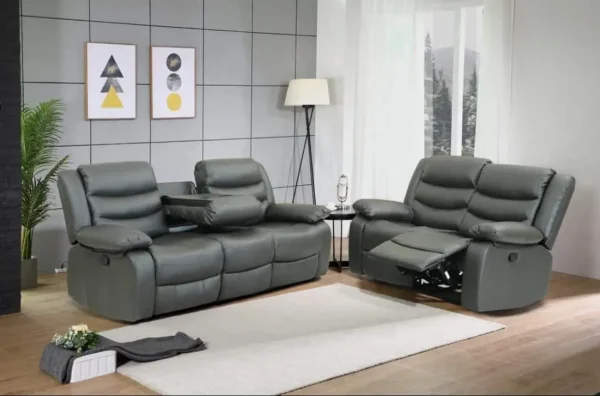 Martin's 3+2 New Marino Grey Leather Sofa Range - Image 7